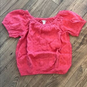 Girl’s Floral Eyelet Top Size 14